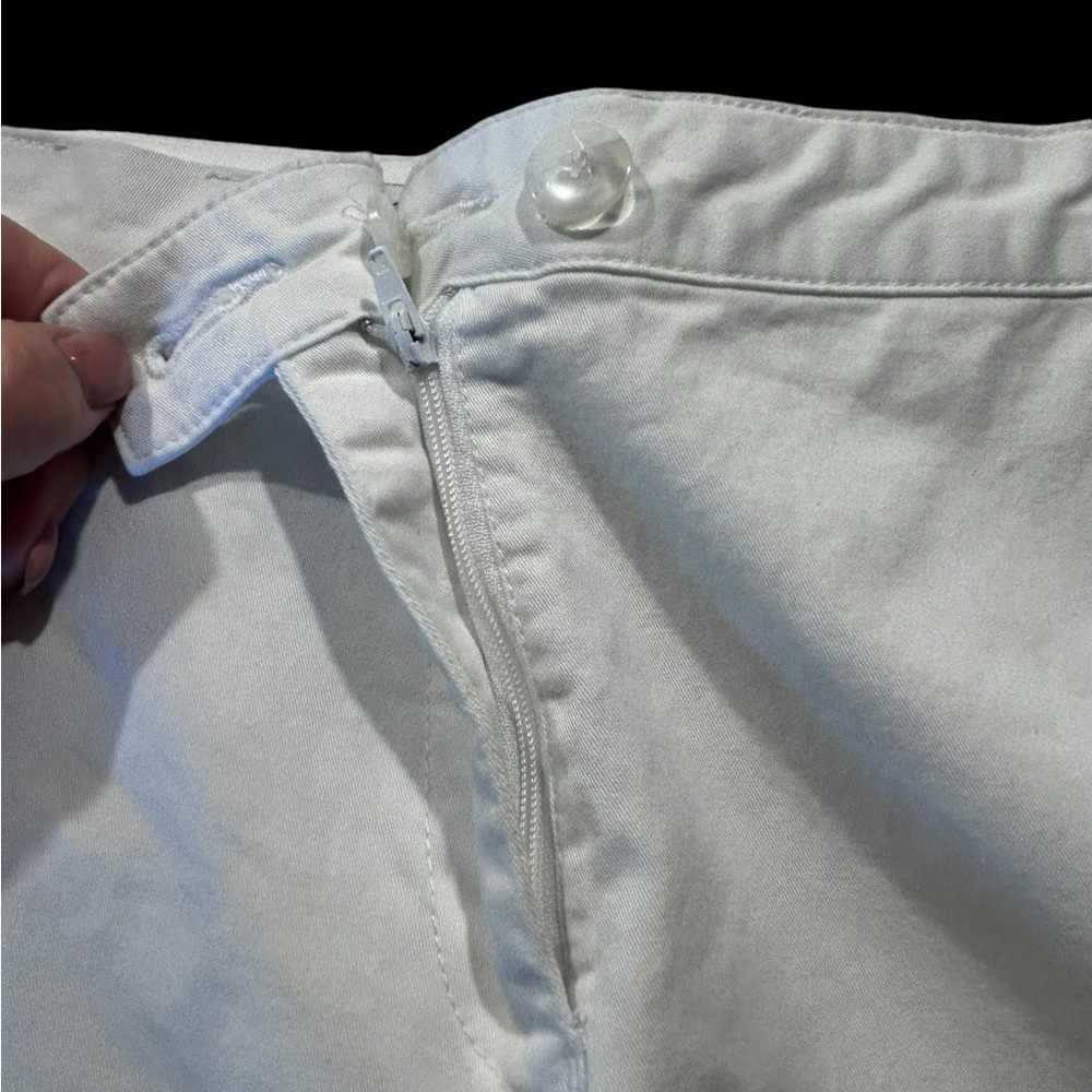Coldwater Creek white capri pants with wide legs - Picture 6 of 9